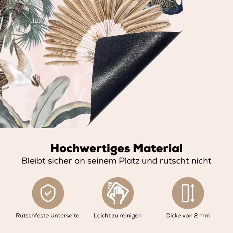 Retro - Jungle - Natuur - Dieren Inductie beschemer met haakjes groot -ky-onderkant-de