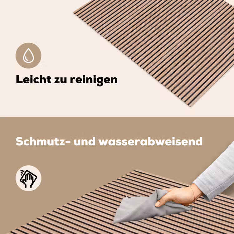 Retro - Hout - Plank - Naturel Inductie beschemer met haakjes klein -ky-schoon-de