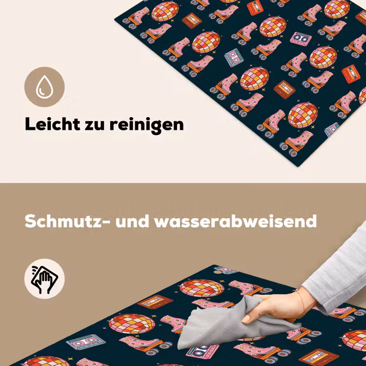 Rolschaatsen - Patroon - Disco Inductie beschemer met haakjes klein 777 -ky-schoon-de