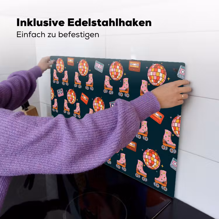Rolschaatsen - Patroon - Disco Inductie beschemer met haakjes klein 777 -ky-ophangen-de