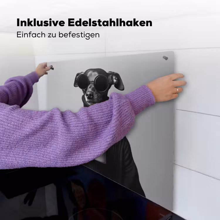 Coltrui - Hond - Bril - Mok Inductie beschemer met haakjes middel -ky-ophangen-de