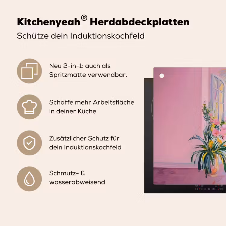 Roze - Buiten - Verf Inductie beschemer met haakjes klein -ky-usp-de