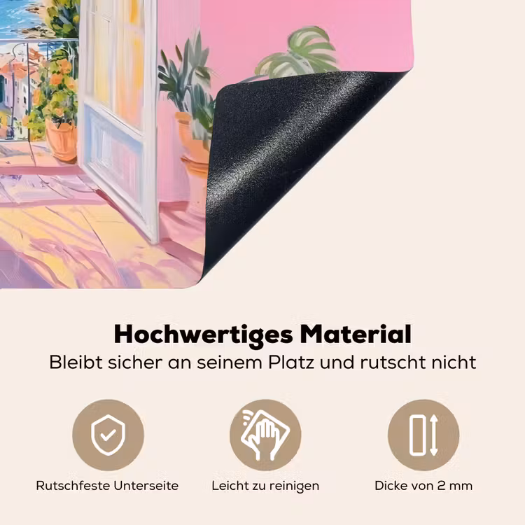 Roze - Buiten - Verf Inductie beschemer met haakjes klein -ky-onderkant-de