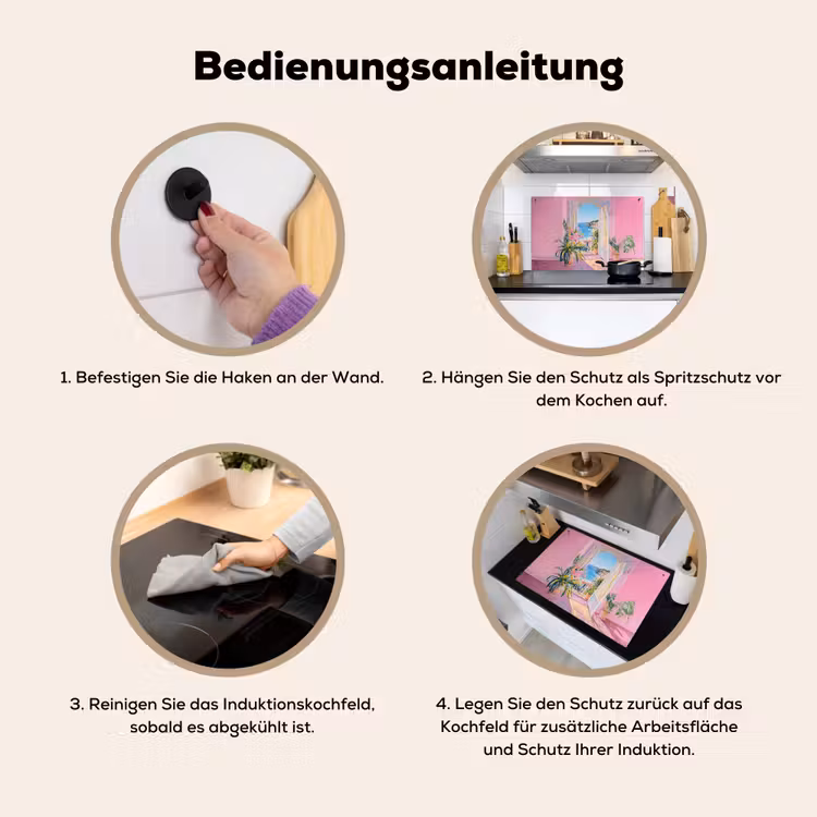 Roze - Buiten - Verf Inductie beschemer met haakjes klein -ky-gebruik-de