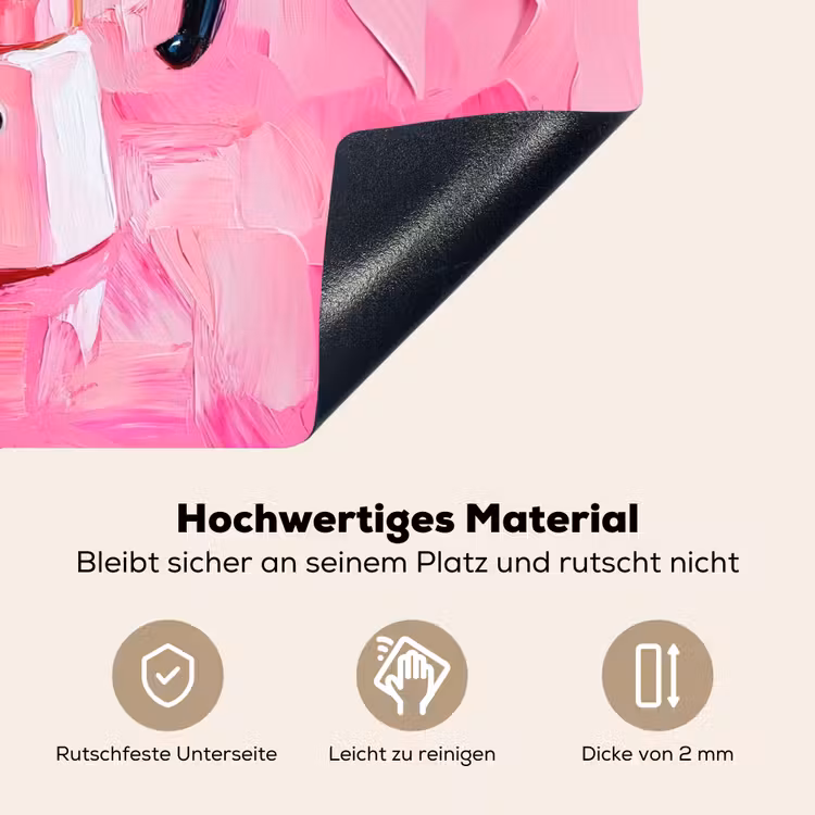 Roze - Verf - Coffee Inductie beschemer met haakjes klein -ky-onderkant-de
