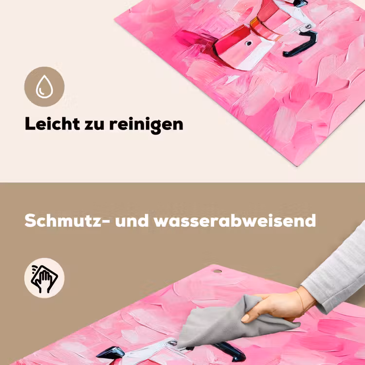 Roze - Verf - Coffee Inductie beschemer met haakjes klein -ky-schoon-de