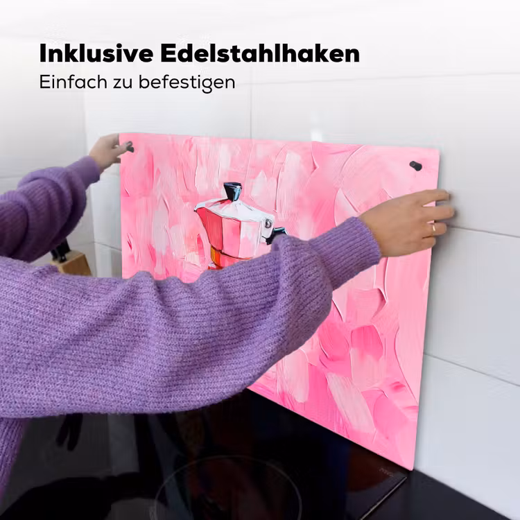 Roze - Verf - Coffee Inductie beschemer met haakjes klein -ky-ophangen-de