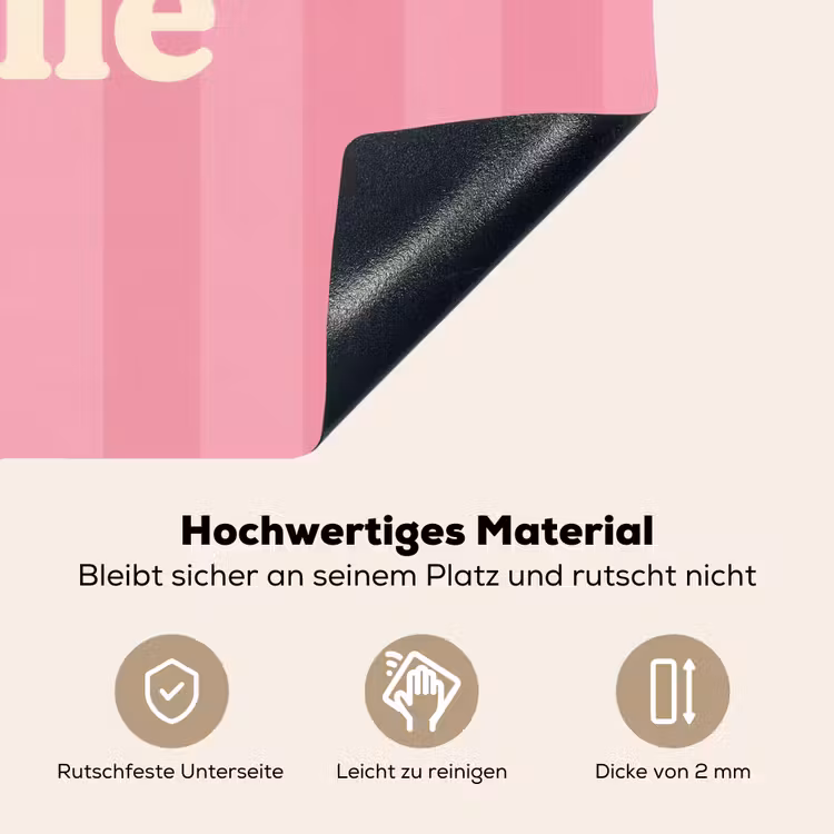 Roze - Gestreept - Belle Inductie beschemer met haakjes klein -ky-onderkant-de