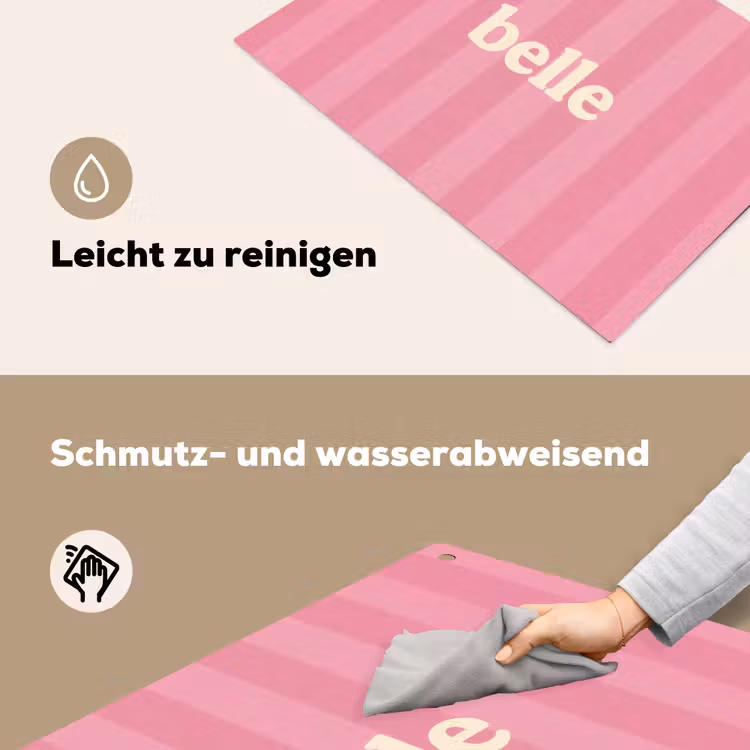 Roze - Gestreept - Belle Inductie beschemer met haakjes klein -ky-schoon-de