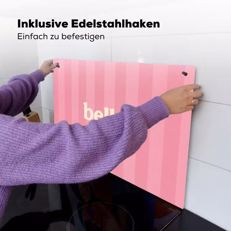 Roze - Gestreept - Belle Inductie beschemer met haakjes klein -ky-ophangen-de