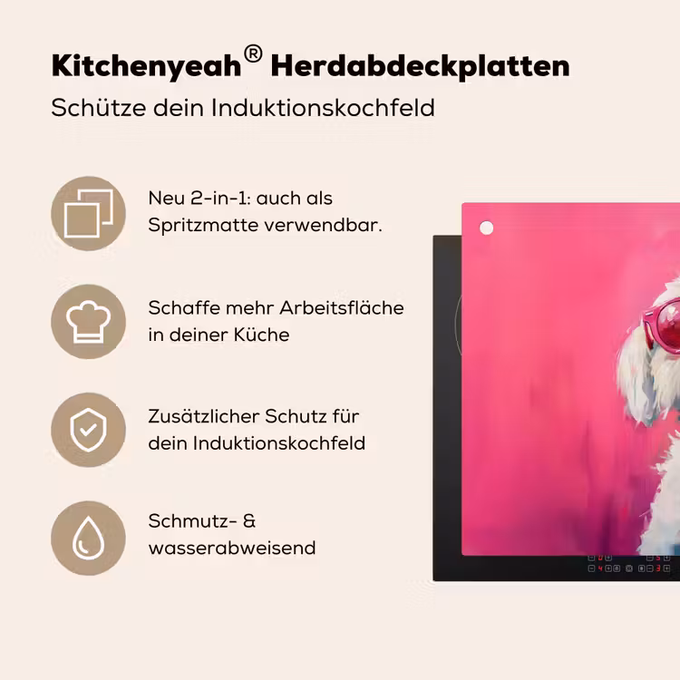 Pink - Hond - Bubbel Inductie beschemer met haakjes klein -ky-usp-de