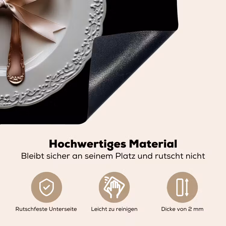 Rose - Strik - Bestek Inductie beschemer met haakjes klein -ky-onderkant-de