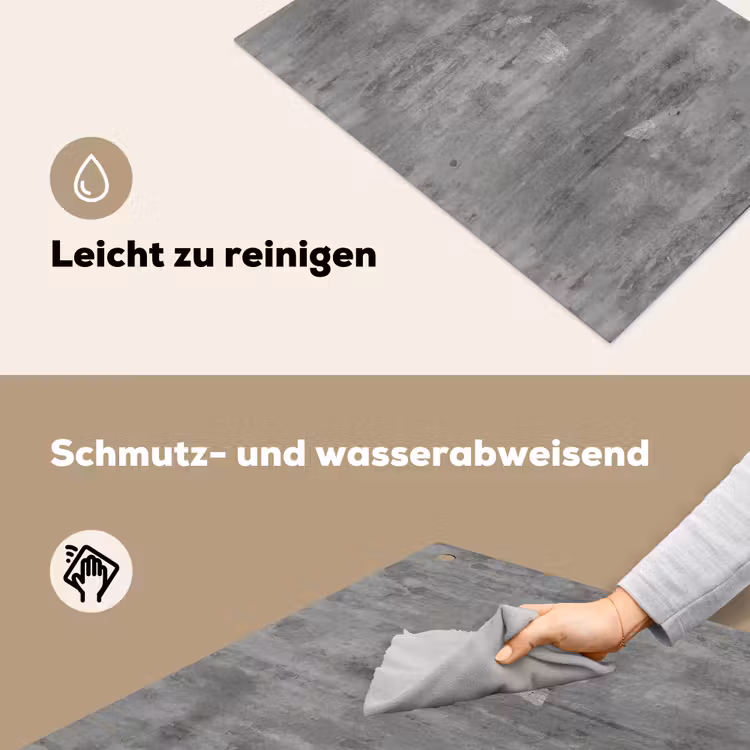 Roest - Beton - Patroon Inductie beschemer met haakjes klein 777 -ky-schoon-de