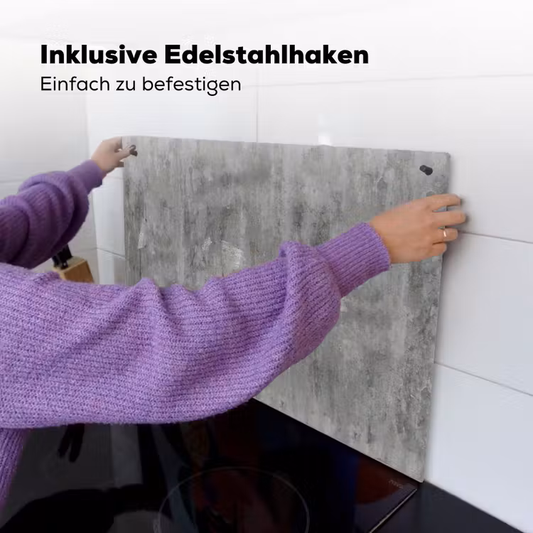 Roest - Beton - Patroon Inductie beschemer met haakjes klein 777 -ky-ophangen-de