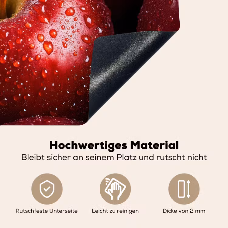 Rood - Appels - Fruit Inductie beschemer met haakjes klein -ky-onderkant-de
