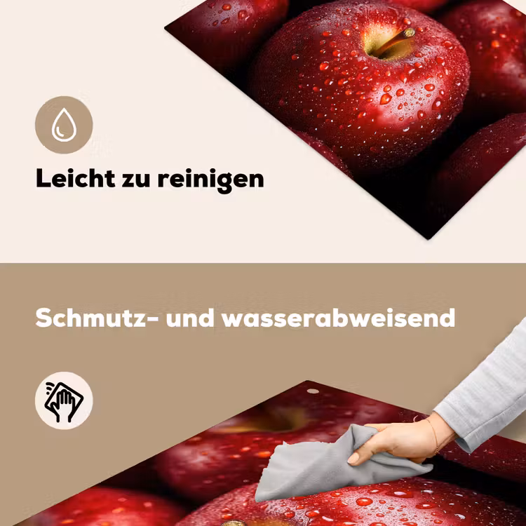 Rood - Appels - Fruit Inductie beschemer met haakjes klein -ky-schoon-de
