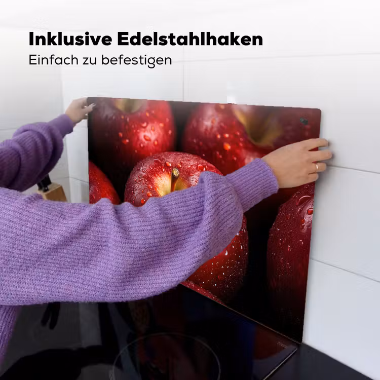 Rood - Appels - Fruit Inductie beschemer met haakjes klein -ky-ophangen-de