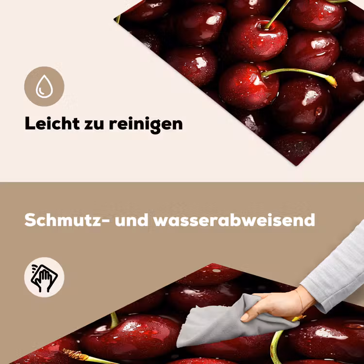 Rood - Fruit - Kersen Inductie beschemer met haakjes klein -ky-schoon-de