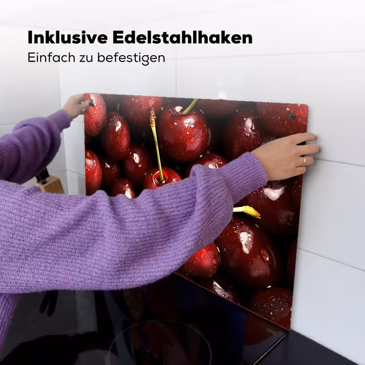 Rood - Fruit - Kersen Inductie beschemer met haakjes klein -ky-ophangen-de