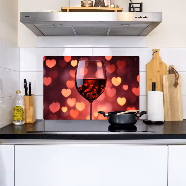 Rood - Wijn - Hartjes Inductie beschemer met haakjes klein -sfeer2