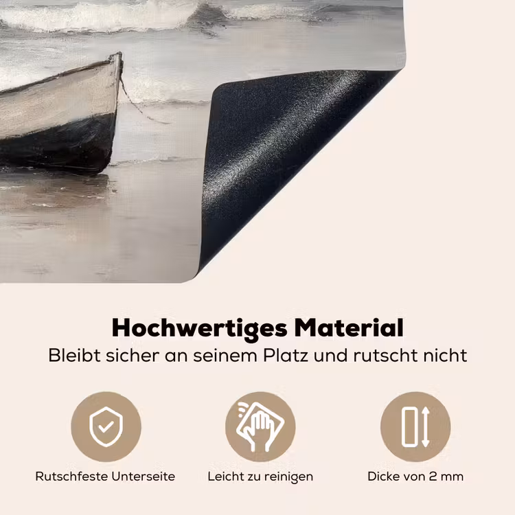Roeiboot - Zee - Horizon Inductie beschemer met haakjes klein -ky-onderkant-de