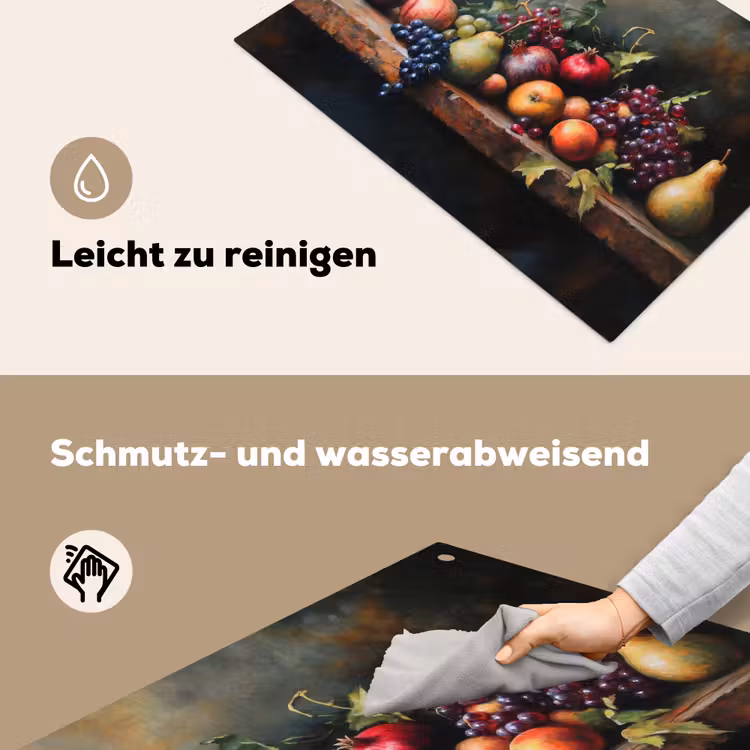 Rustiek - Stilleven - Fruit Inductie beschemer met haakjes klein -ky-schoon-de