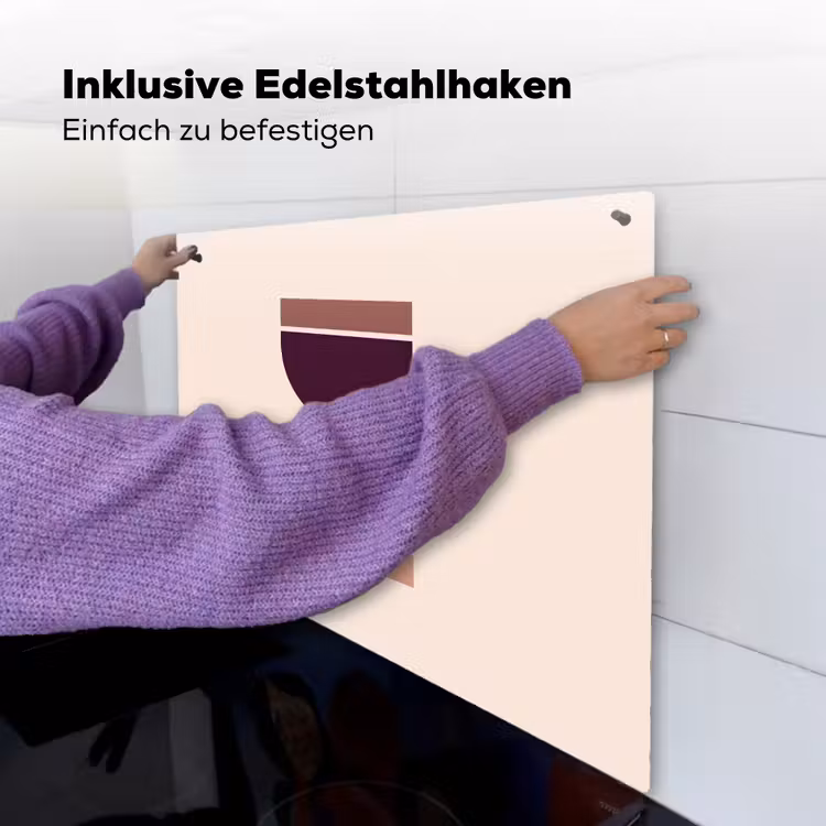Zandloper - Symmetrisch - Rood - Paars Inductie beschemer met haakjes middel -ky-ophangen-de