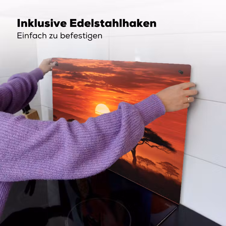 Savanne - Olifanten - Zonsondergang Inductie beschemer met haakjes klein -ky-ophangen-de