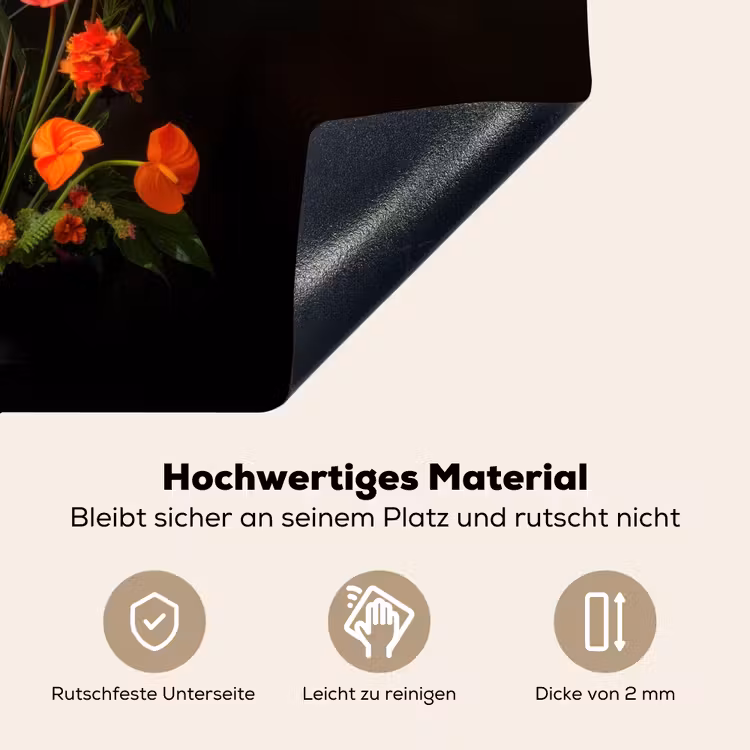 Schaal - Boeket - Bloemen Inductie beschemer met haakjes klein -ky-onderkant-de