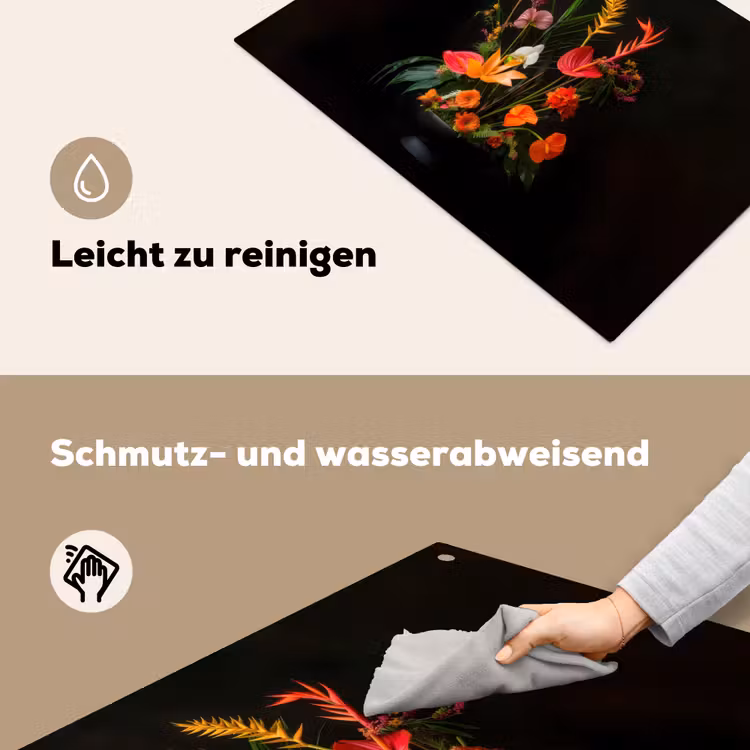 Schaal - Boeket - Bloemen Inductie beschemer met haakjes klein -ky-schoon-de