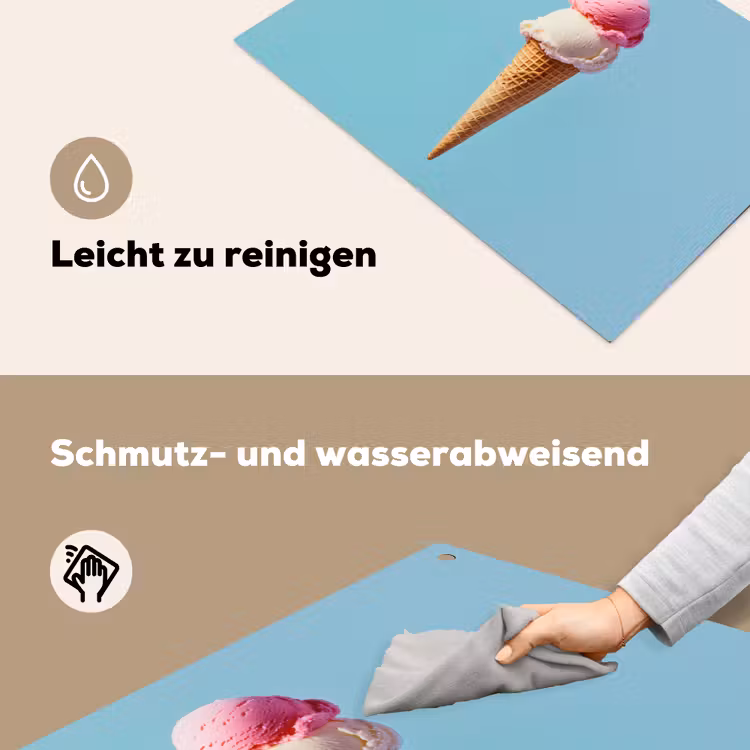 Bolletjes - Schepijs - Hoorntje - Blauw Inductie beschemer met haakjes klein -ky-schoon-de
