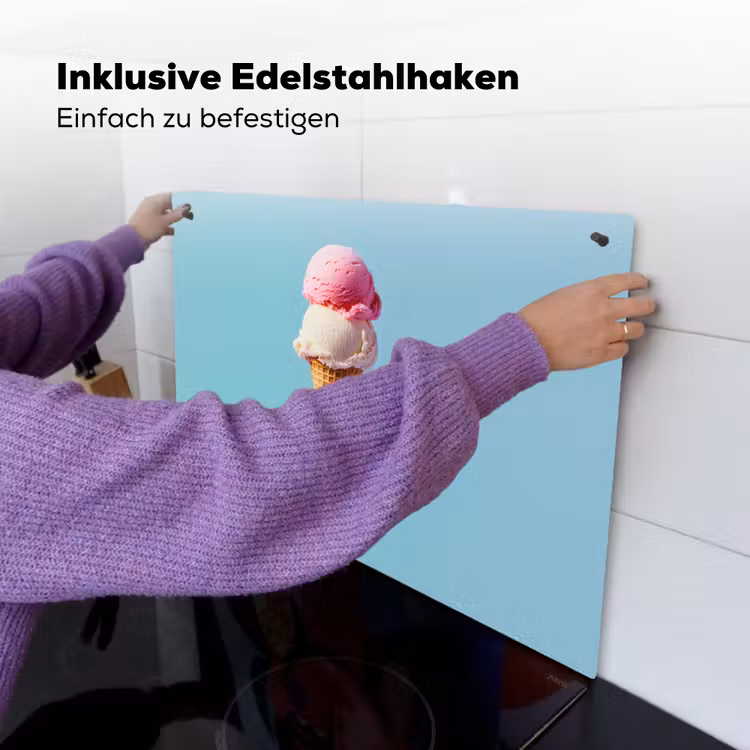 Bolletjes - Schepijs - Hoorntje - Blauw Inductie beschemer met haakjes klein -ky-ophangen-de