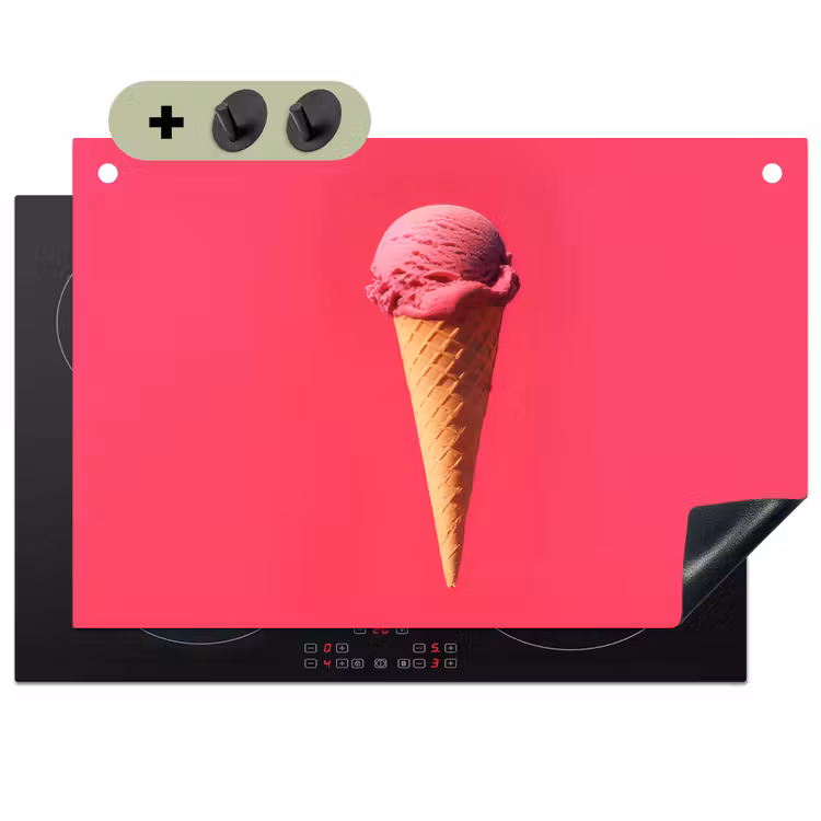 Schepijs - Roze - Hoorntje Inductie beschemer met haakjes klein -3d