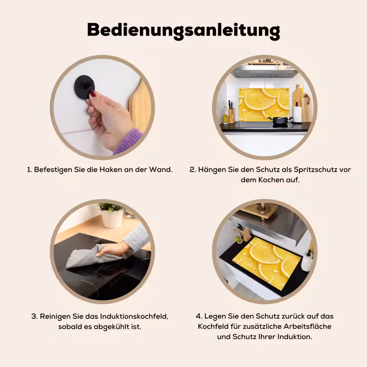 Schijfjes - Citroen - Sap Inductie beschemer met haakjes klein 777 -ky-gebruik-de