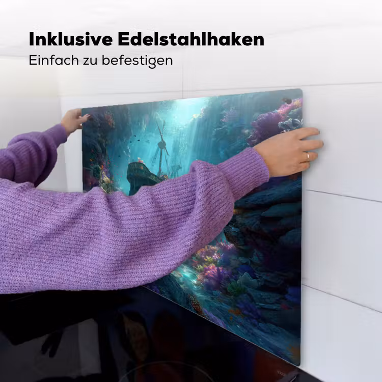 Schip - Hout - Koraalriffen - Zonlicht Inductie beschemer met haakjes middel -ky-ophangen-de