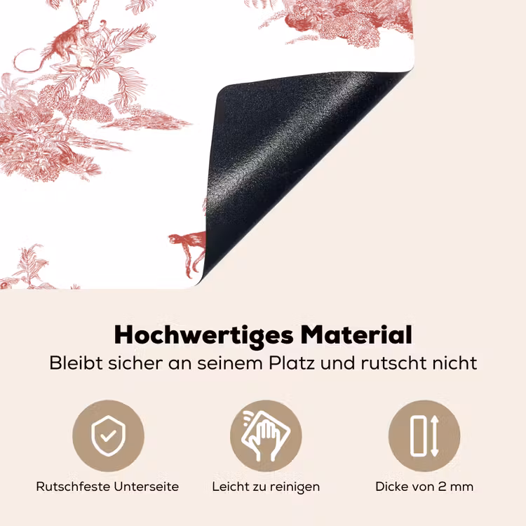 Chimpansee - Beplanting - Rood Inductie beschemer met haakjes klein 777 -ky-onderkant-de