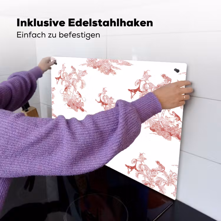 Chimpansee - Beplanting - Rood Inductie beschemer met haakjes klein 777 -ky-ophangen-de