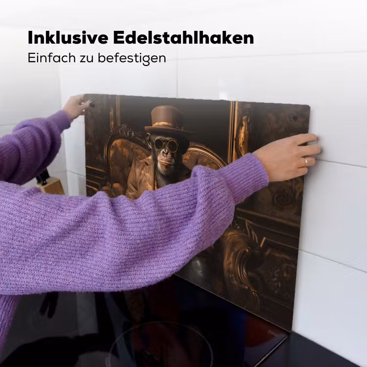 Chimpansee - Stoel - Pak - Bruin Inductie beschemer met haakjes klein -ky-ophangen-de
