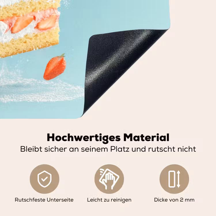 Slagroom - Taart - Blauw - Eten Inductie beschemer met haakjes klein -ky-onderkant-de