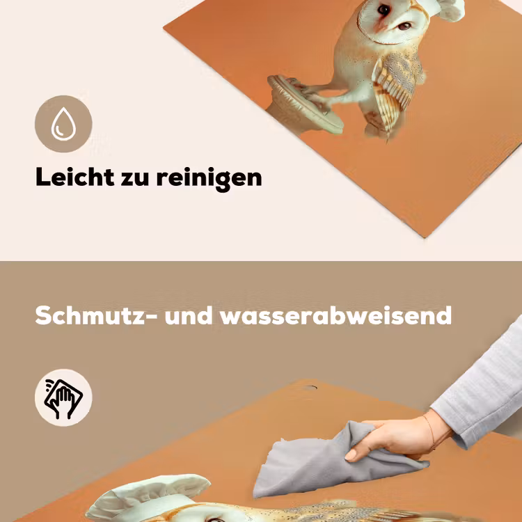Kerkuil - Koksmuts - Oranje - Vogel Inductie beschemer met haakjes klein -ky-schoon-de