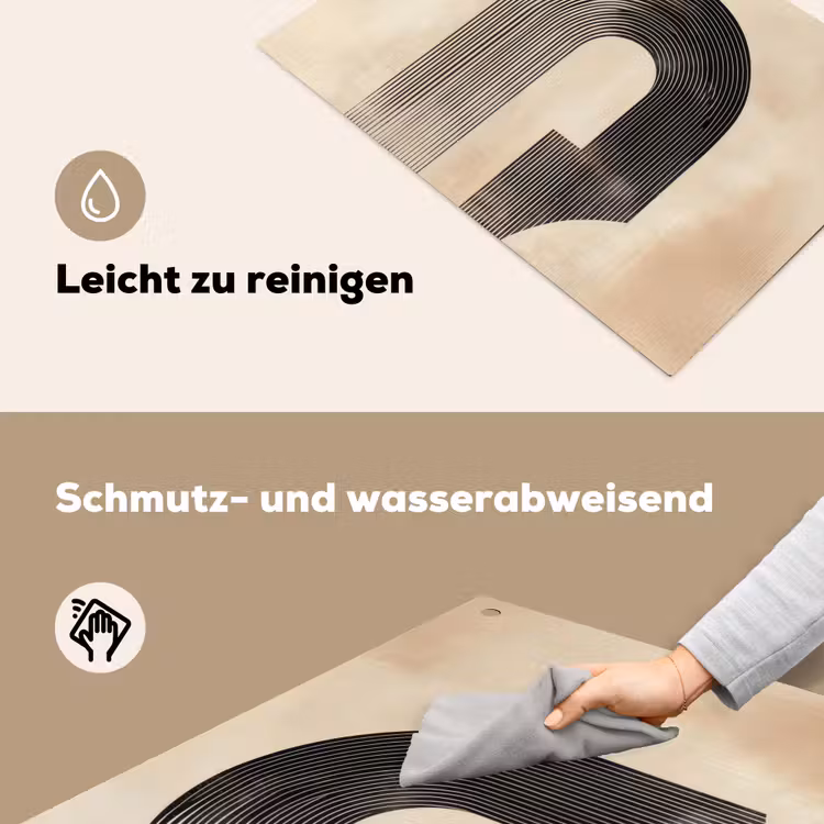 Boog - Strepen - Minimalistisch - Zwart Inductie beschemer met haakjes klein -ky-schoon-de