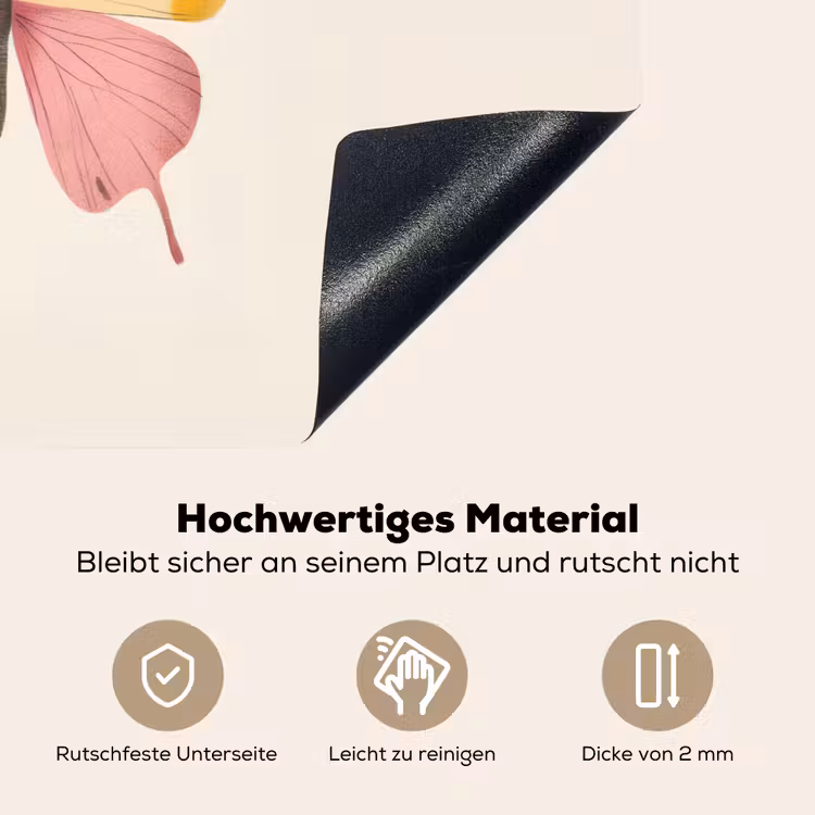 Vlinder - Illustratie - Roze Inductie beschemer met haakjes klein -ky-onderkant-de