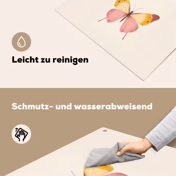 Vlinder - Illustratie - Roze Inductie beschemer met haakjes klein -ky-schoon-de