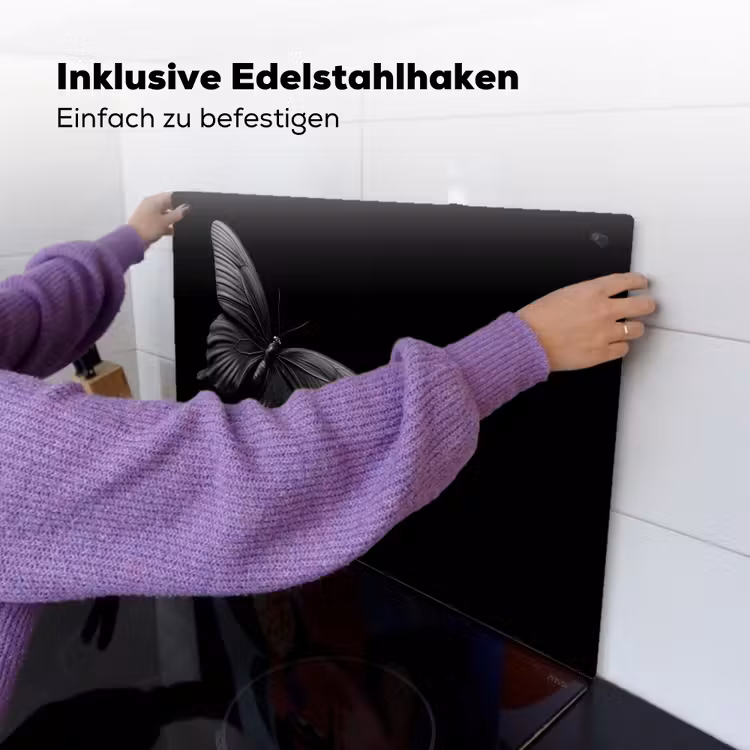 Vlinder - Zwart - Insect - Dieren Inductie beschemer met haakjes klein -ky-ophangen-de