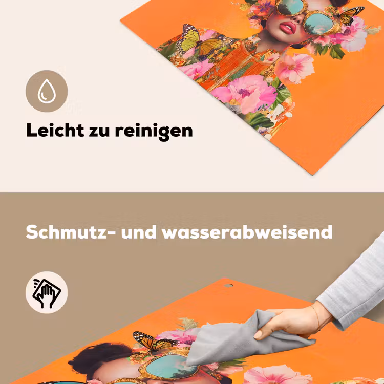 Vlinders - Vrouw - Zonnebril - Kleurrijk Inductie beschemer met haakjes klein -ky-schoon-de