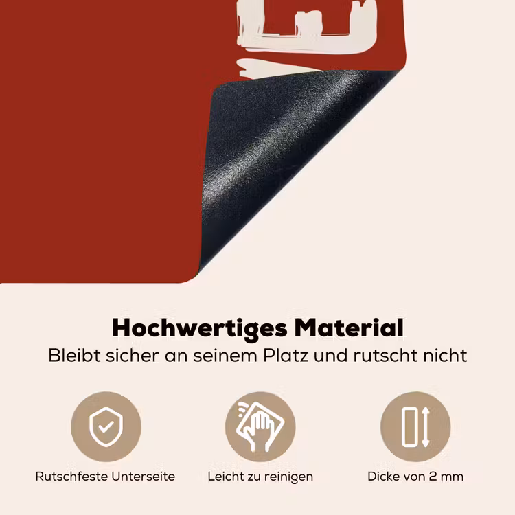 Schuin - Loveyou - Rood Inductie beschemer met haakjes klein -ky-onderkant-de