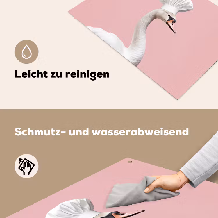 Zwaan - Koksmuts - Mooi - Klassiek Inductie beschemer met haakjes klein -ky-schoon-de