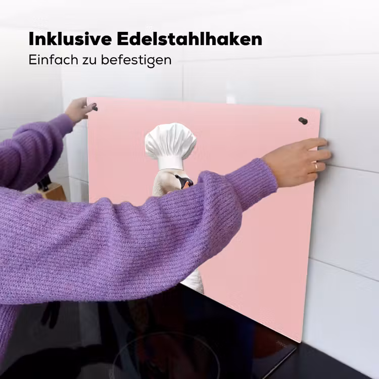 Zwaan - Koksmuts - Mooi - Klassiek Inductie beschemer met haakjes klein -ky-ophangen-de