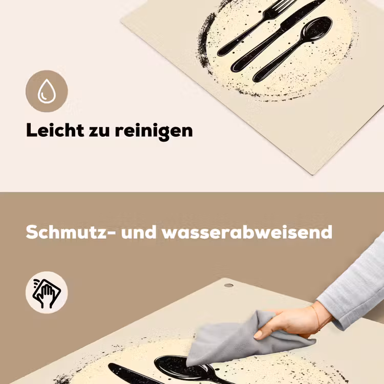 Zwart - Bestek - Rondje Inductie beschemer met haakjes klein -ky-schoon-de
