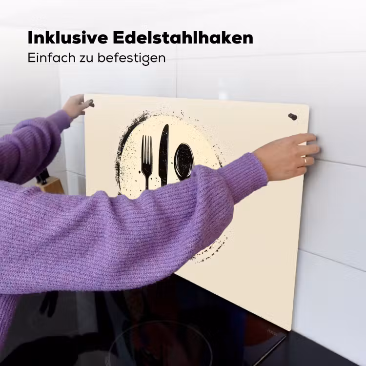 Zwart - Bestek - Rondje Inductie beschemer met haakjes klein -ky-ophangen-de